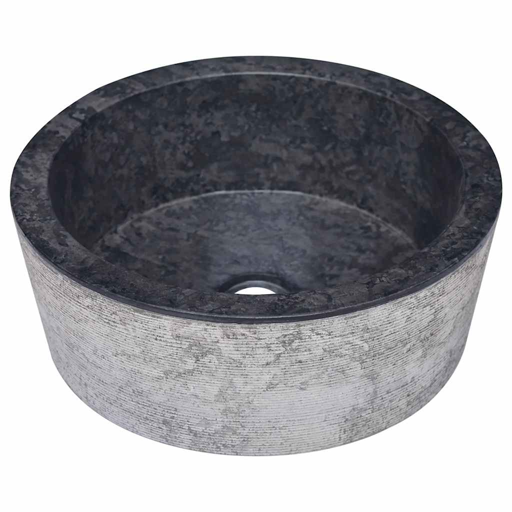 fekete márvány mosdókagyló Ø40 x 15 cm