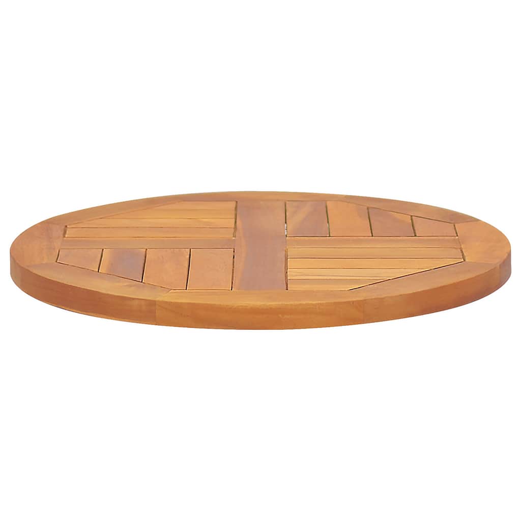 kerek tömör tíkfa asztallap 2,5 cm 50 cm