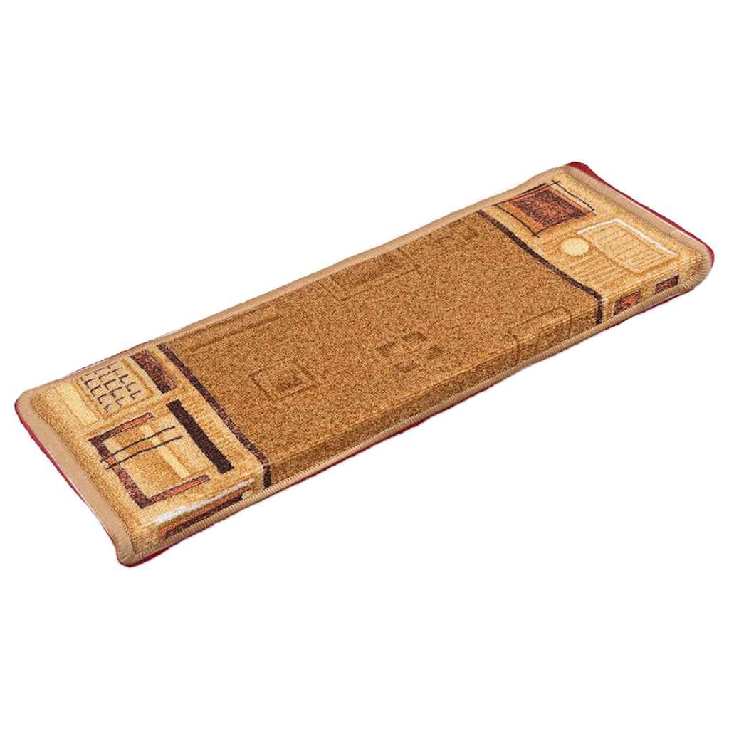 10 db bézs öntapadó lépcsőszőnyeg 65x21x4 cm