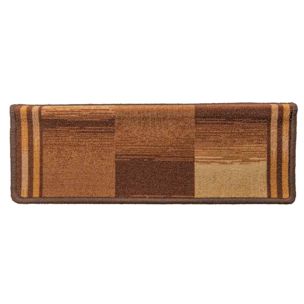 10 db barna öntapadó lépcsőszőnyeg 65x21x4 cm