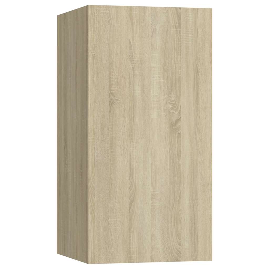 2 db sonoma tölgy szerelt fa TV-szekrény 30,5x30x60 cm