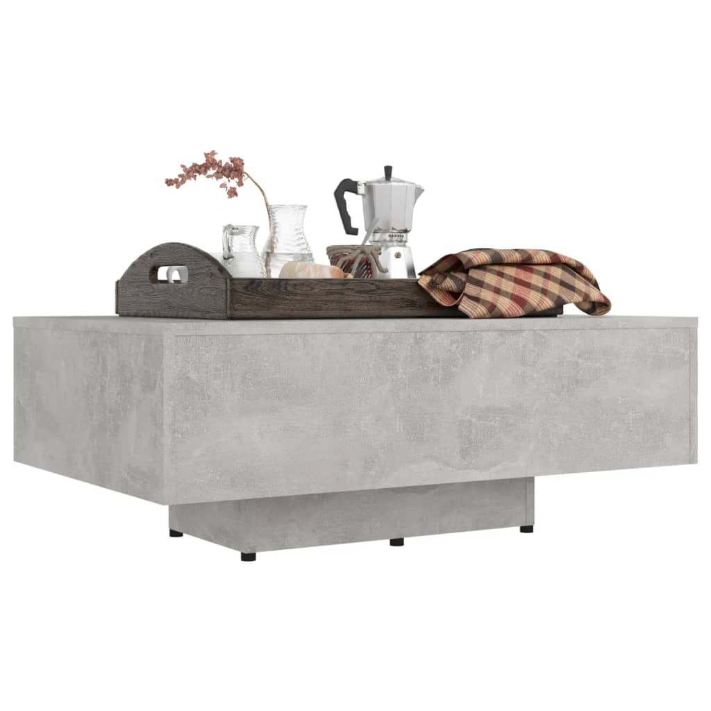 betonszürke szerelt fa dohányzóasztal 85 x 55 x 31 cm