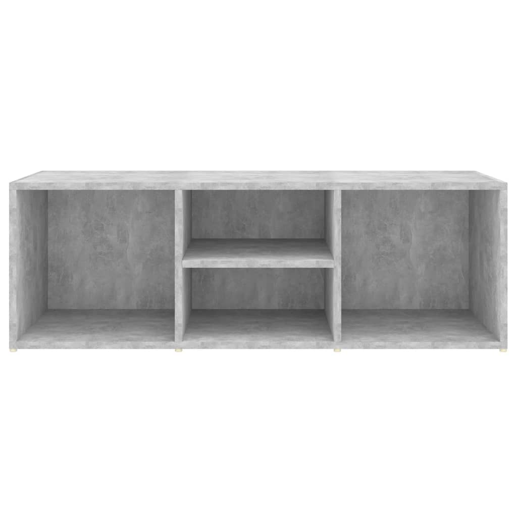 betonszürke szerelt fa cipőtároló pad 105 x 35 x 35 cm
