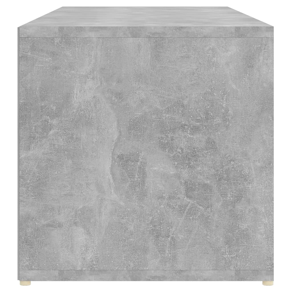betonszürke szerelt fa cipőtároló pad 105 x 35 x 35 cm
