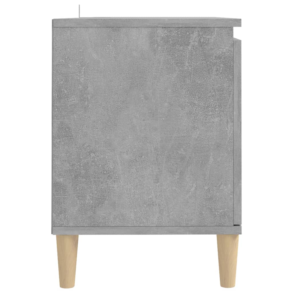 betonszürke TV-szekrény tömör falábakkal 103,5 x 35 x 50 cm