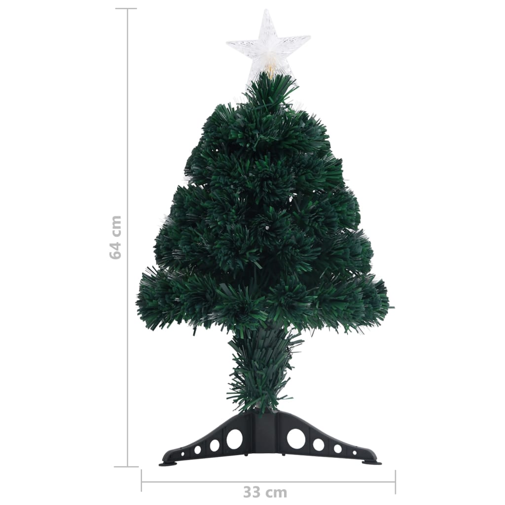 száloptikás megvilágított karácsonyfa állvánnyal 64 cm