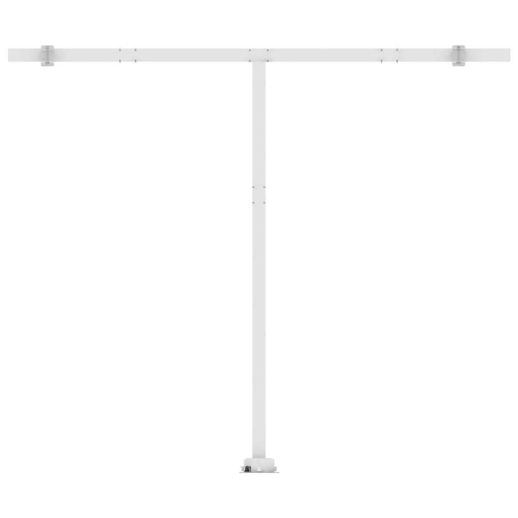 kék és fehér kézzel kihúzható póznás napellenző 400 x 300 cm