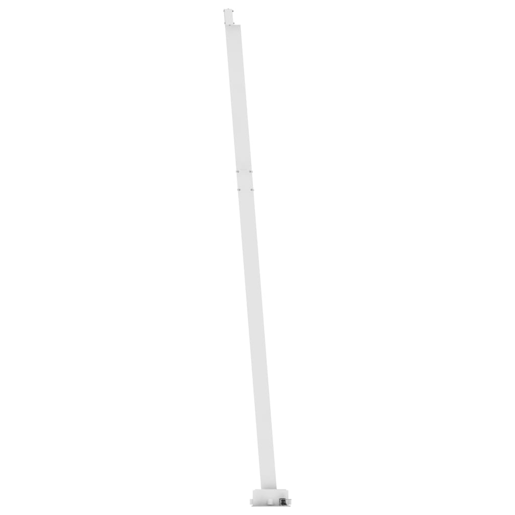 sárga és fehér kézzel kihúzható póznás napellenző 400 x 300 cm