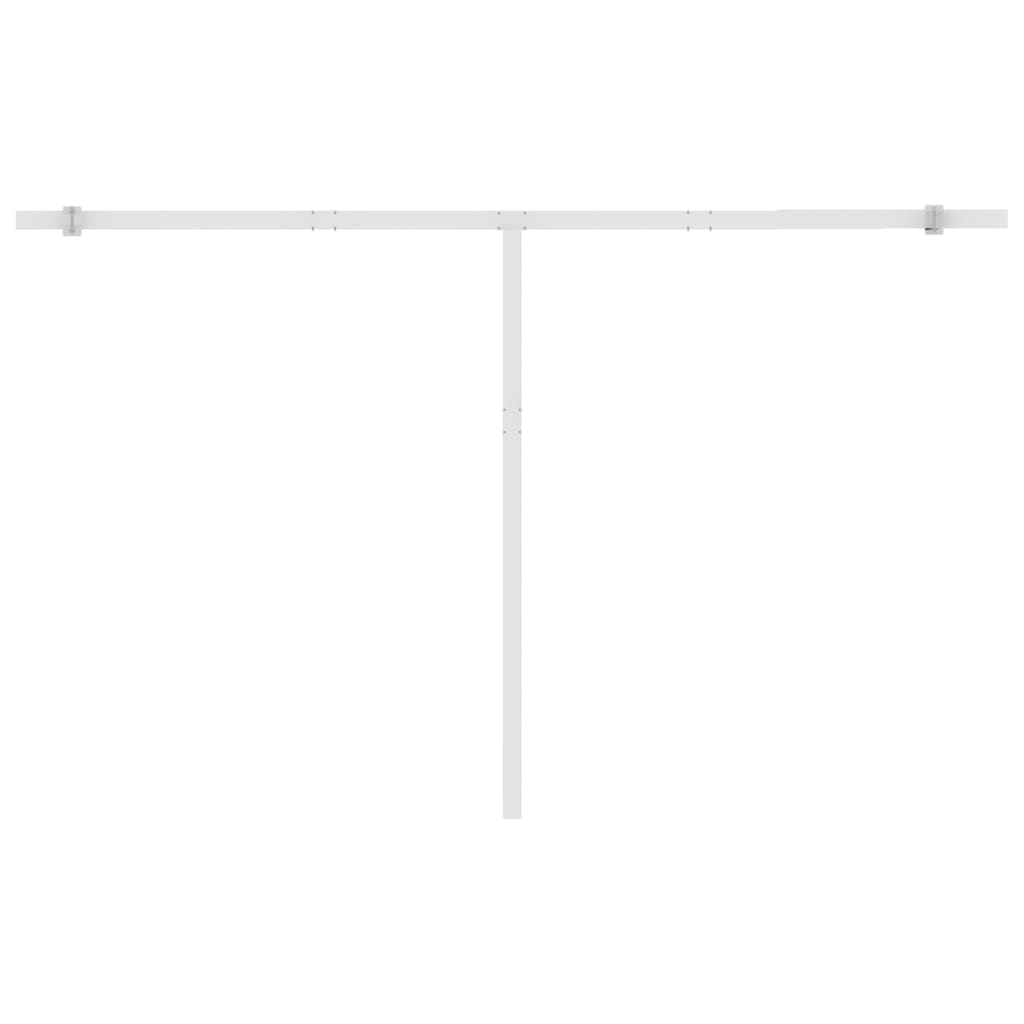 antracitszürke kézzel kihúzható póznás napellenző 450 x 350 cm
