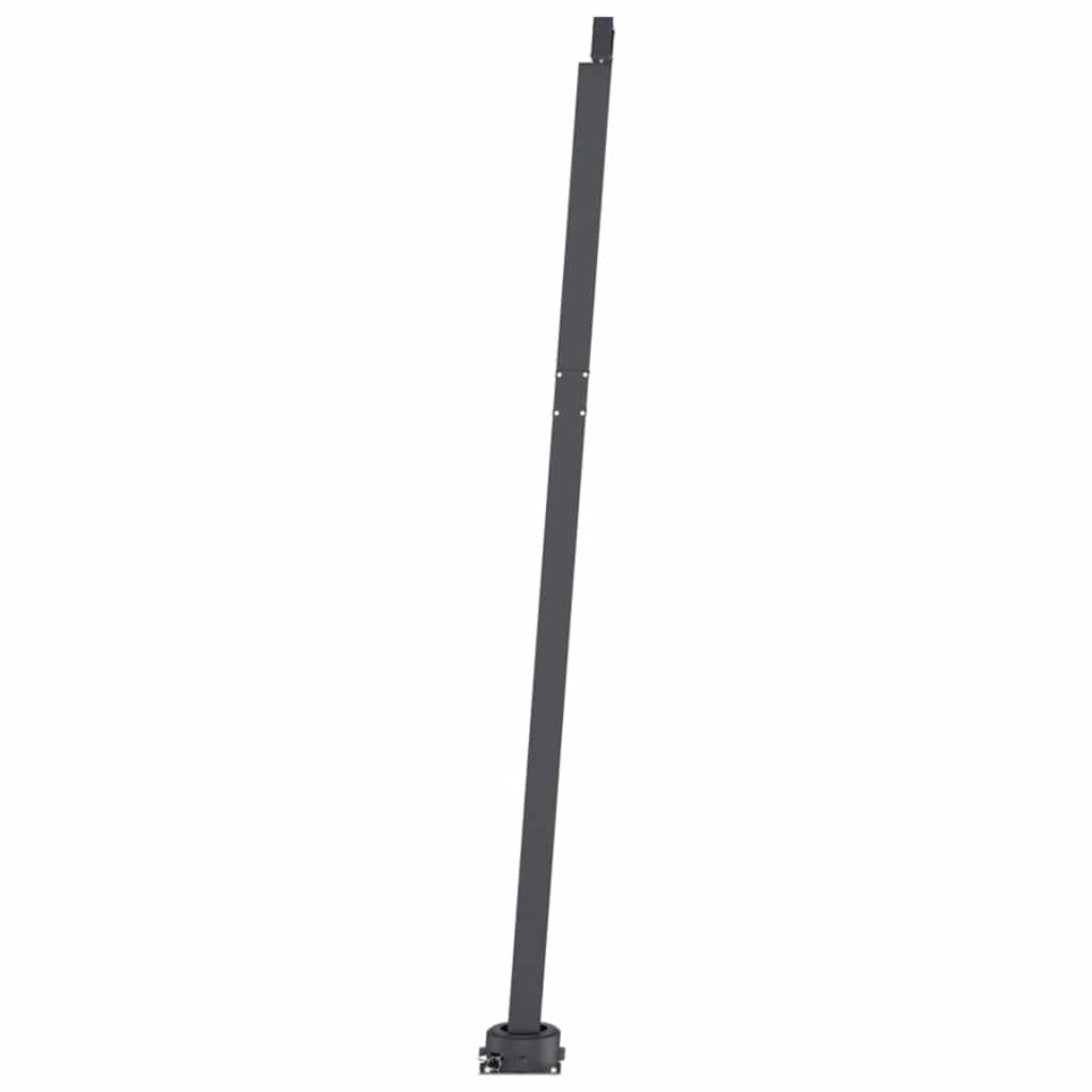 kék és fehér kézzel kihúzható LED-es napellenző 350x250 cm