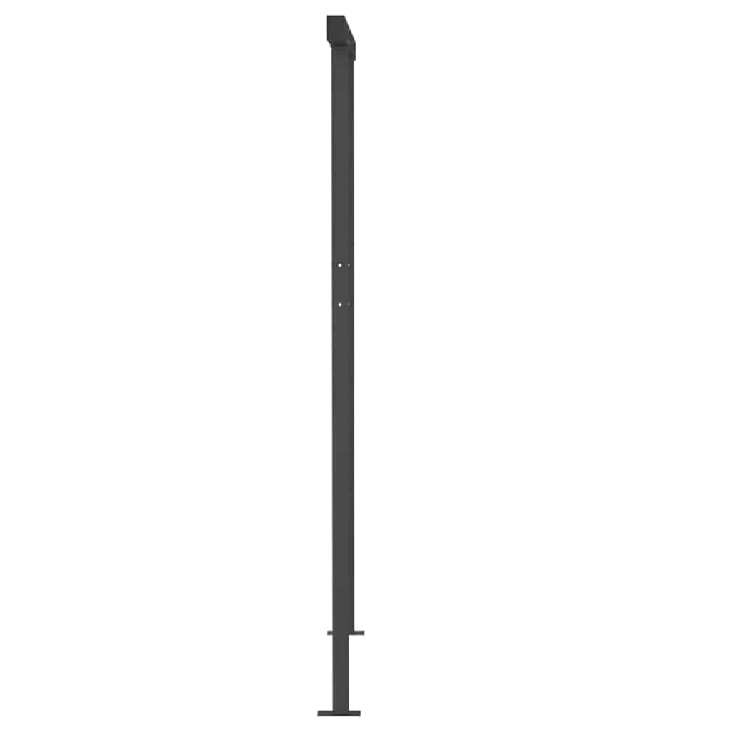 kék és fehér kézzel kihúzható LED-es napellenző 3,5 x 2,5 m