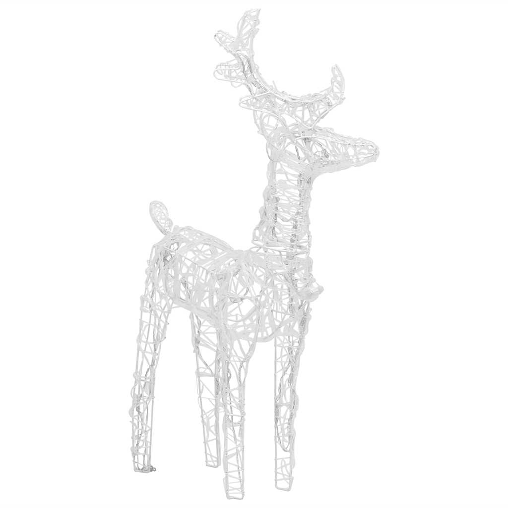 akril rénszarvasos-szános karácsonyi dísz 160 LED-del 130 cm