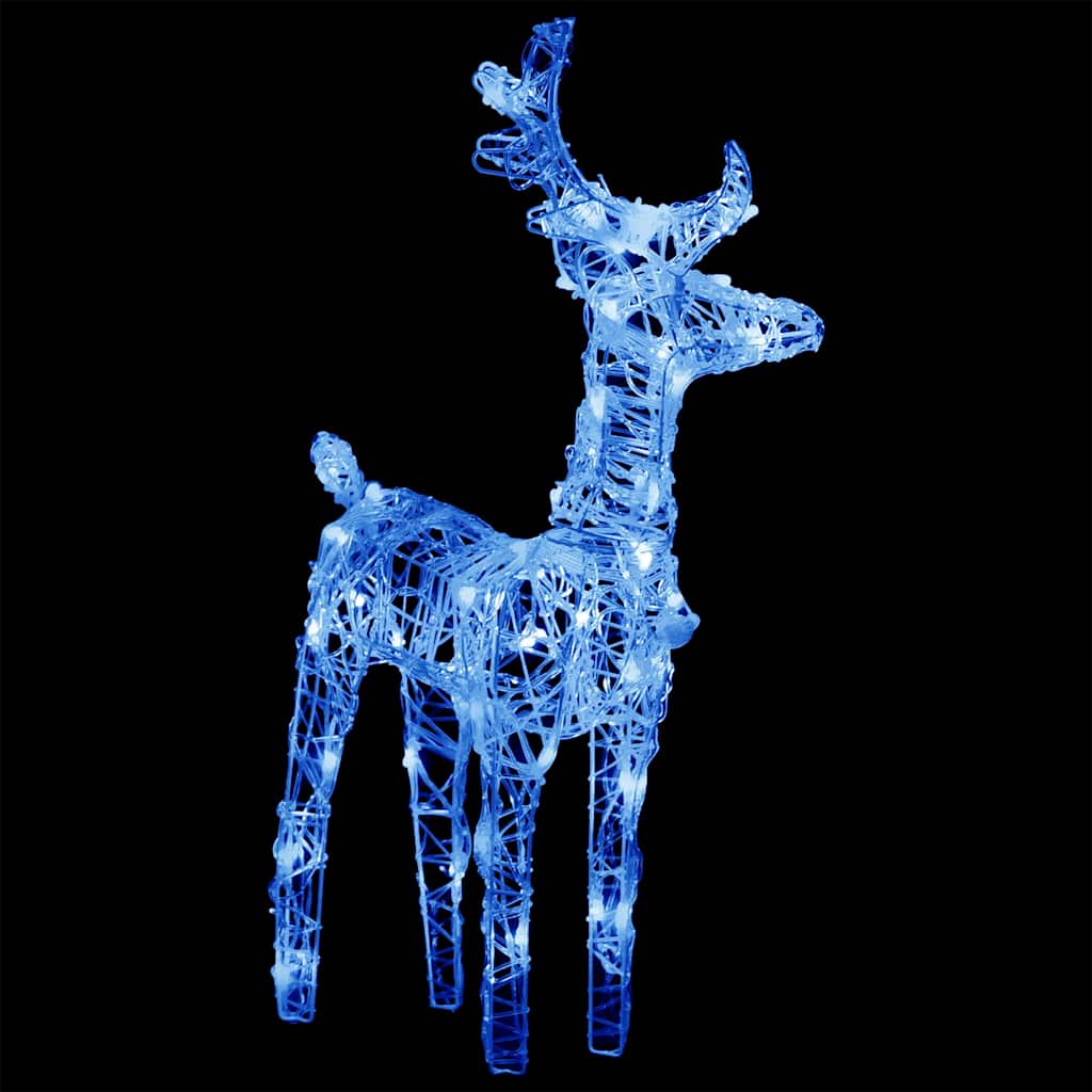 akril rénszarvasos-szános karácsonyi dísz 160 LED-del 130 cm