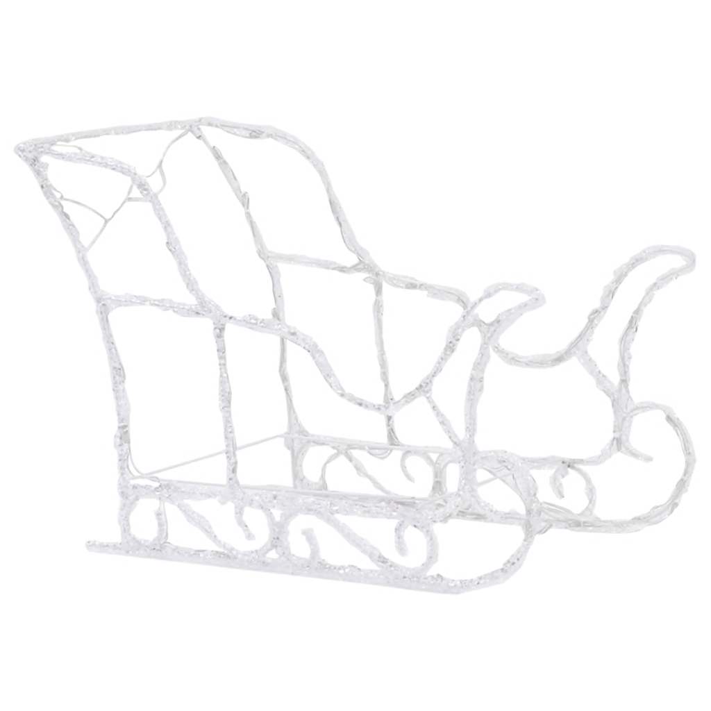 akril rénszarvasos-szános karácsonyi dísz 160 LED-del 130 cm