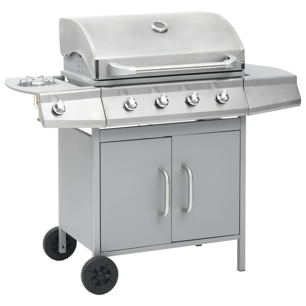 ezüst gázgrillsütő 4+1 főzőfelülettel