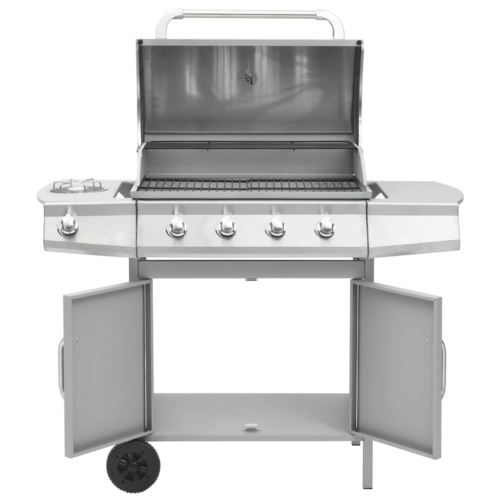 ezüst gázgrillsütő 4+1 főzőfelülettel