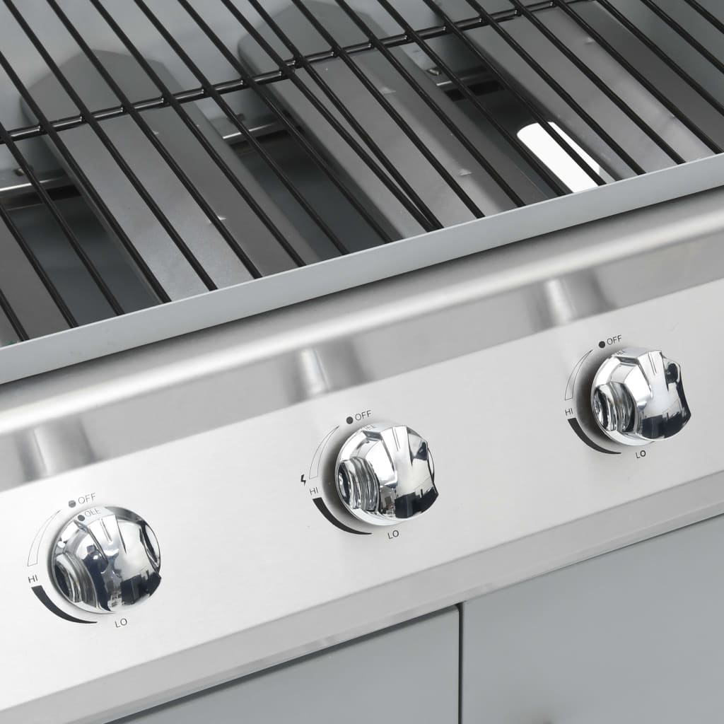 ezüst gázgrillsütő 4+1 főzőfelülettel