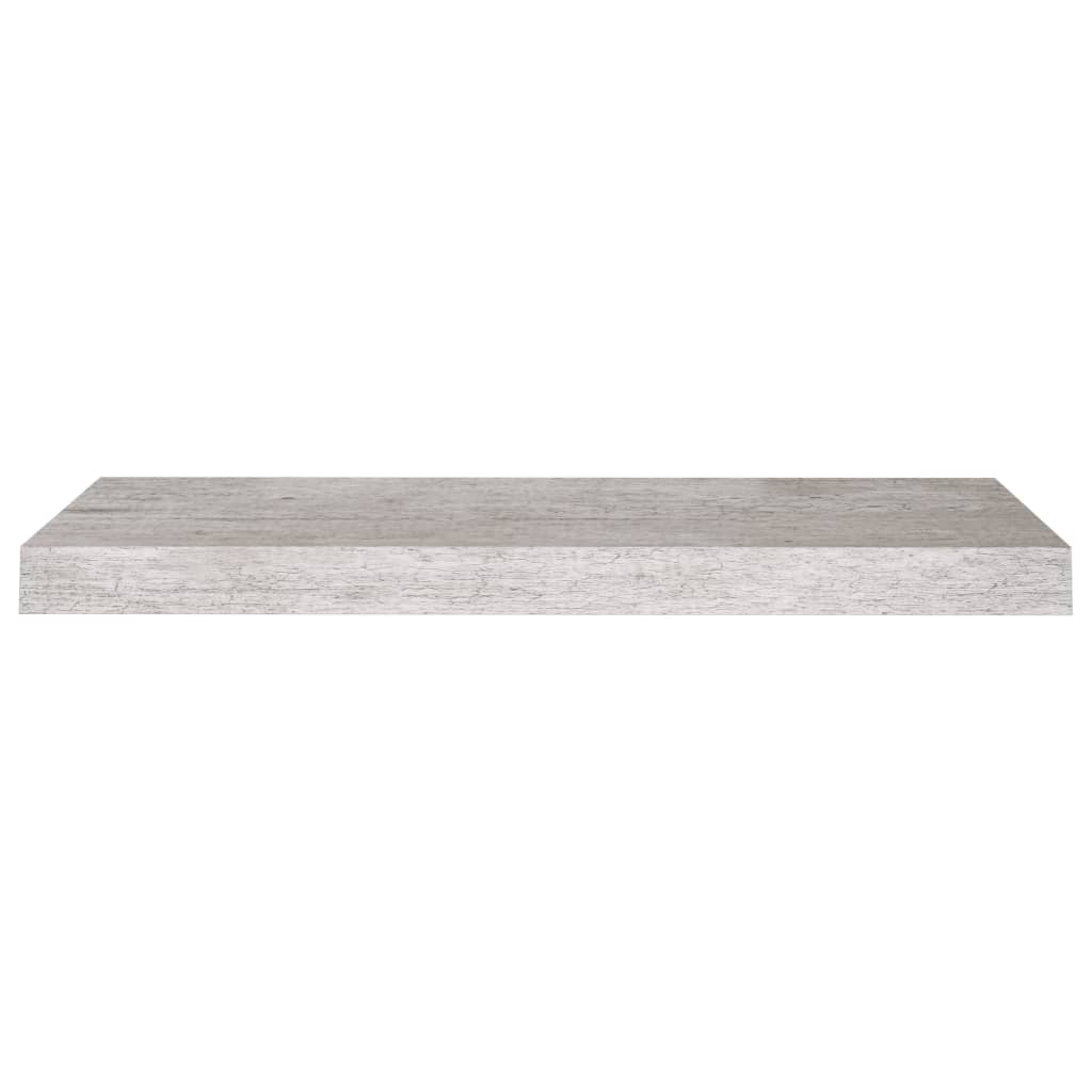 betonszürke MDF lebegő fali polc 60 x 23,5 x 3,8 cm