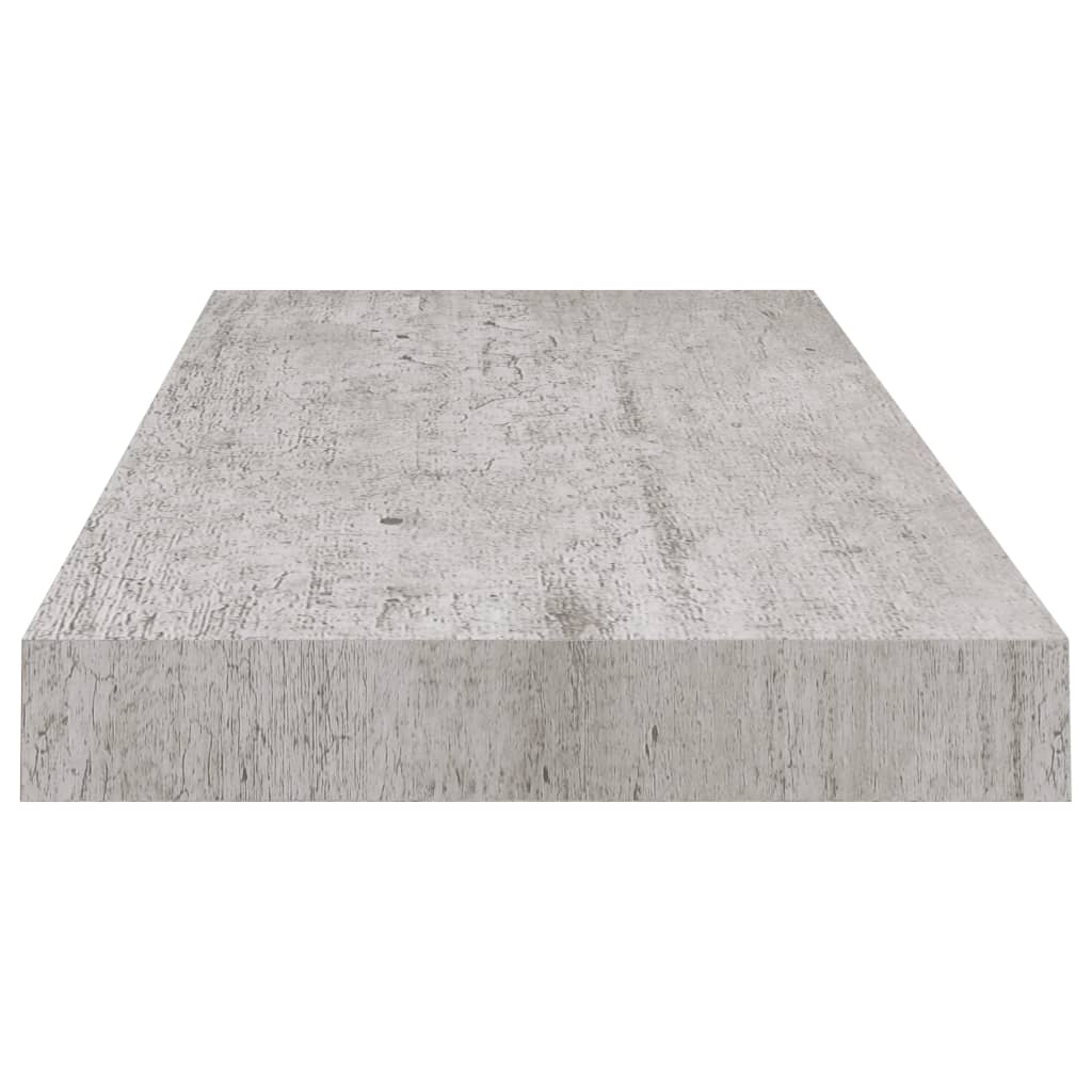 betonszürke MDF lebegő fali polc 60 x 23,5 x 3,8 cm