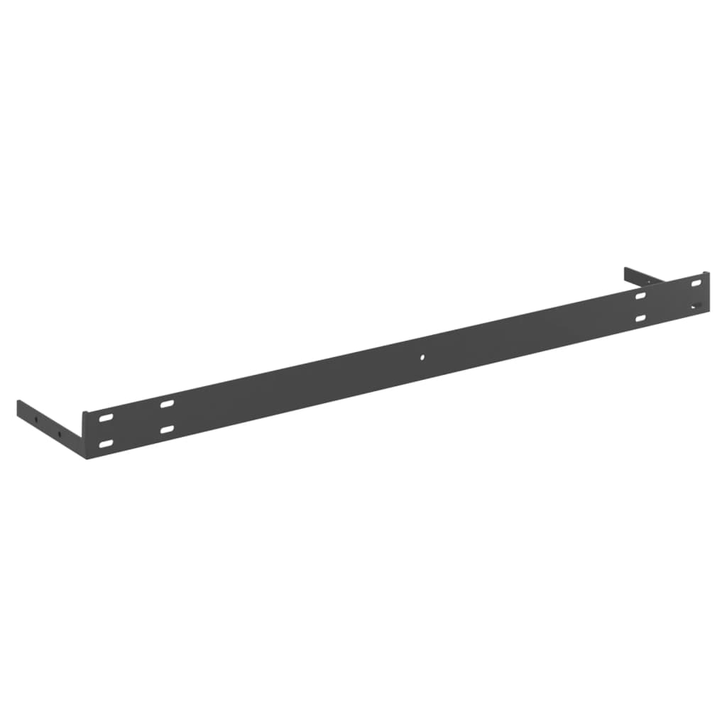 2 db betonszürke MDF lebegő fali polc 80 x 23,5 x 3,8 cm