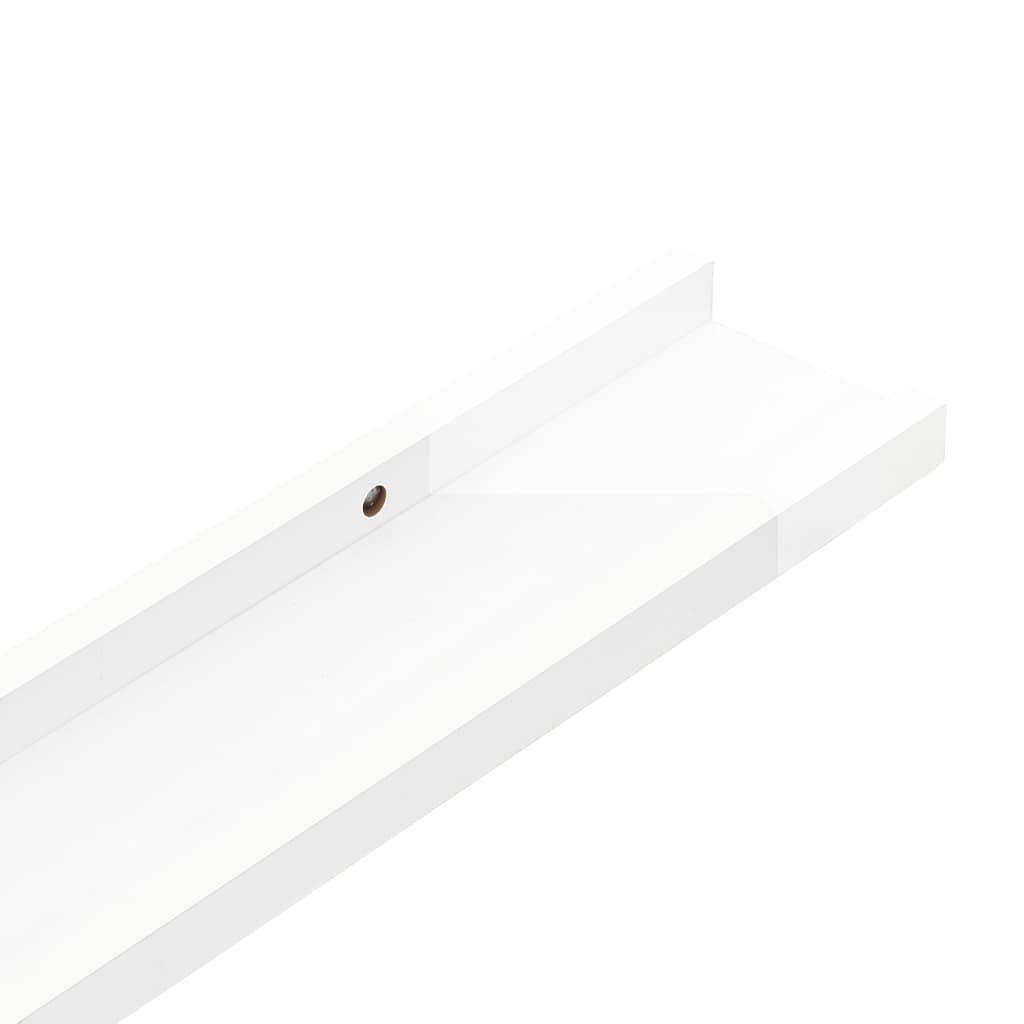 2 db magasfényű fehér fali polc 60 x 9 x 3 cm