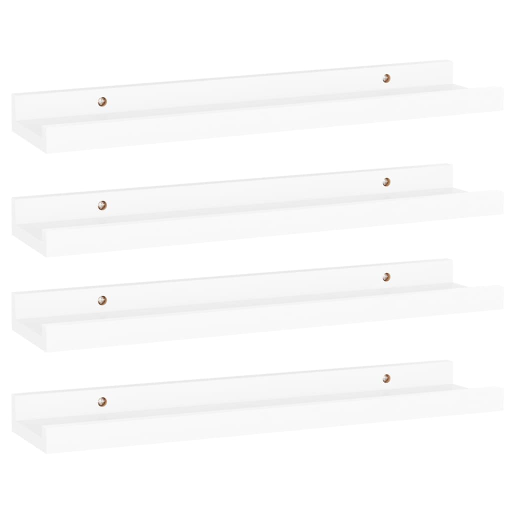 4 db fehér fali polc 40 x 9 x 3 cm