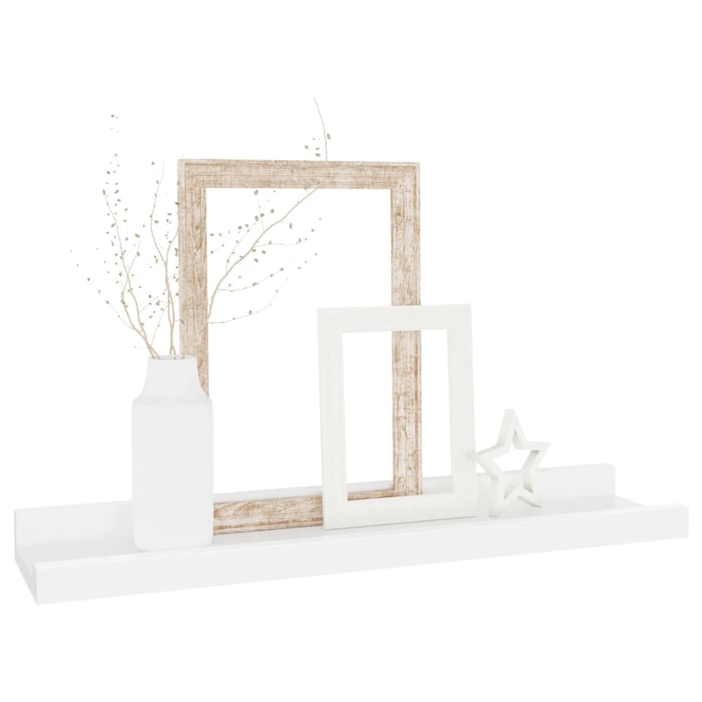 4 db fehér fali polc 40 x 9 x 3 cm