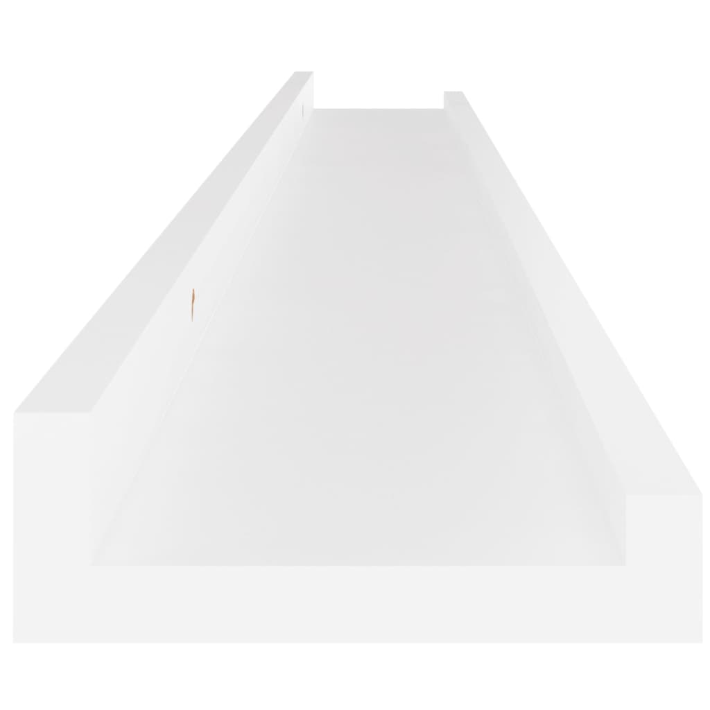 4 db fehér fali polc 100 x 9 x 3 cm