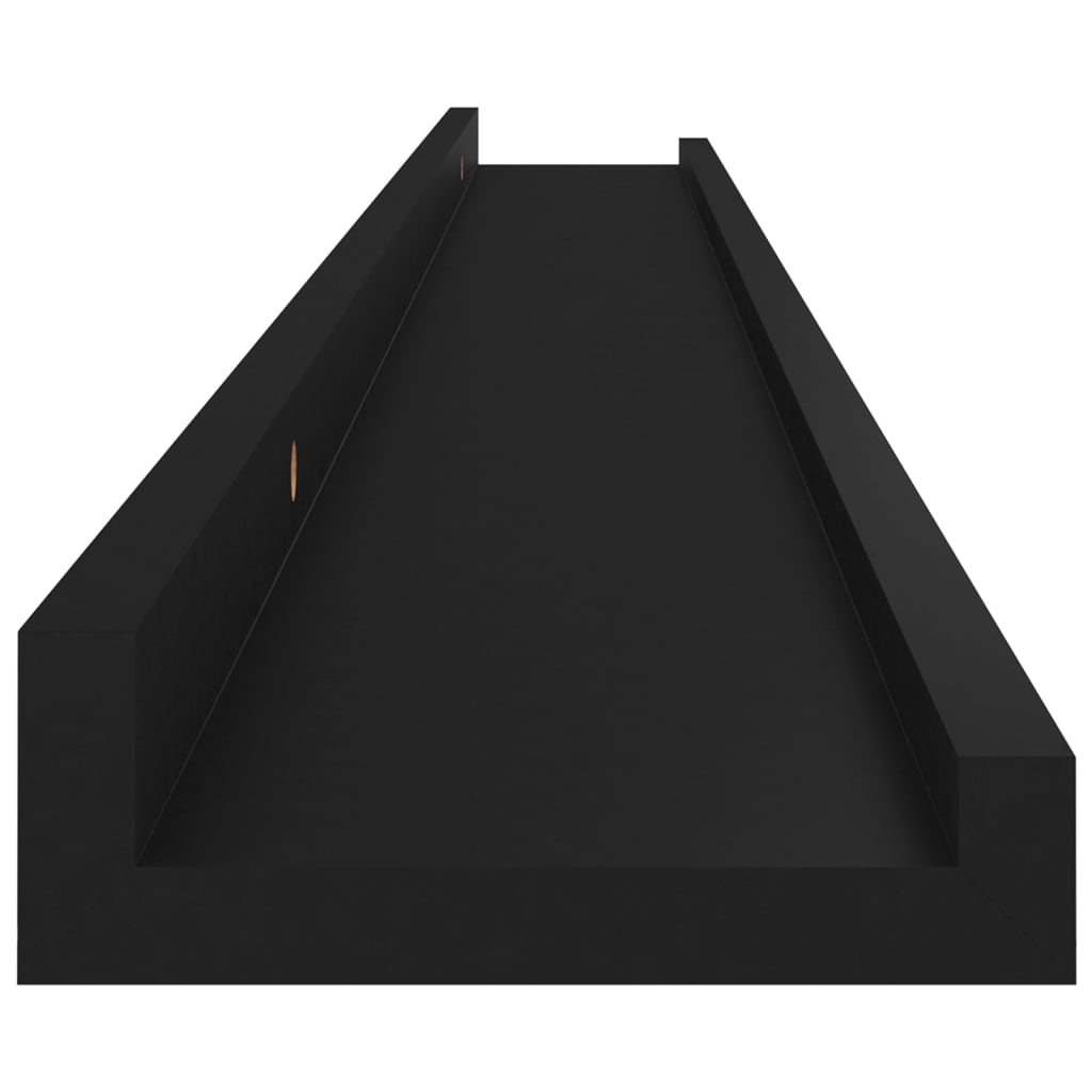 2 db fekete fali polc 100 x 9 x 3 cm