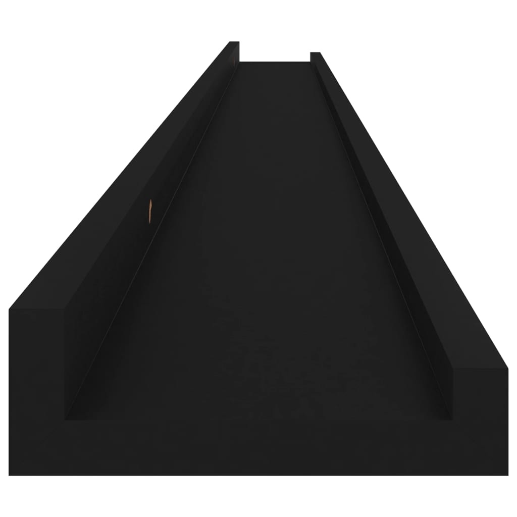 2 db fekete fali polc 115 x 9 x 3 cm
