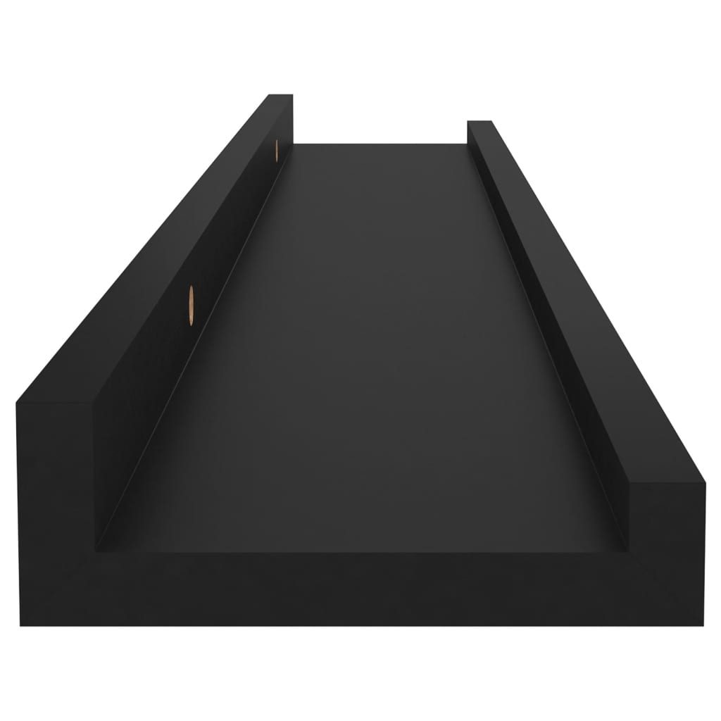 4 db fekete fali polc 60 x 9 x 3 cm