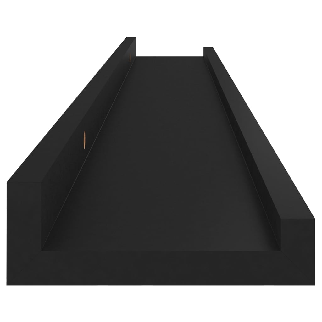 4 db fekete fali polc 80 x 9 x 3 cm