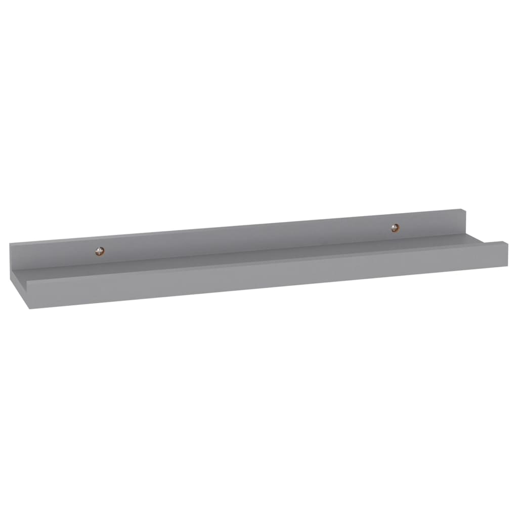 4 db szürke fali polc 40 x 9 x 3 cm
