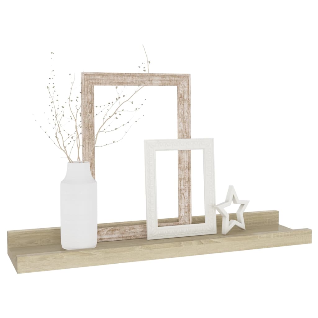 2 db sonoma tölgyfa fali polc 40 x 9 x 3 cm