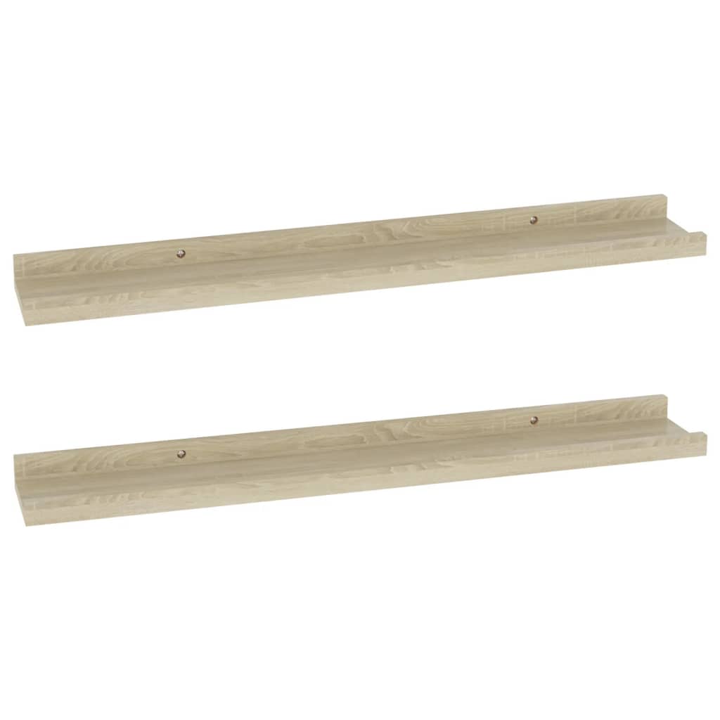 2 db sonoma tölgyfa fali polc 60 x 9 x 3 cm