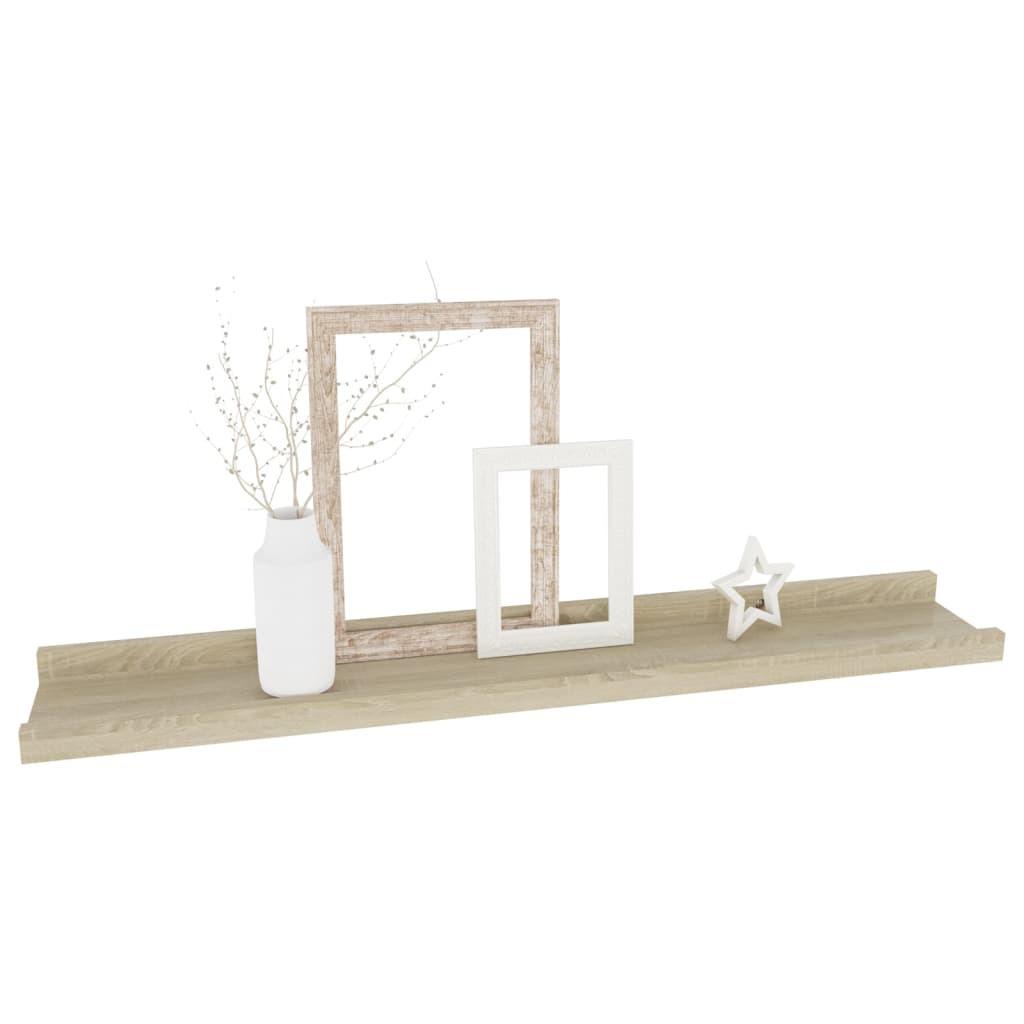 2 db sonoma tölgyfa fali polc 60 x 9 x 3 cm