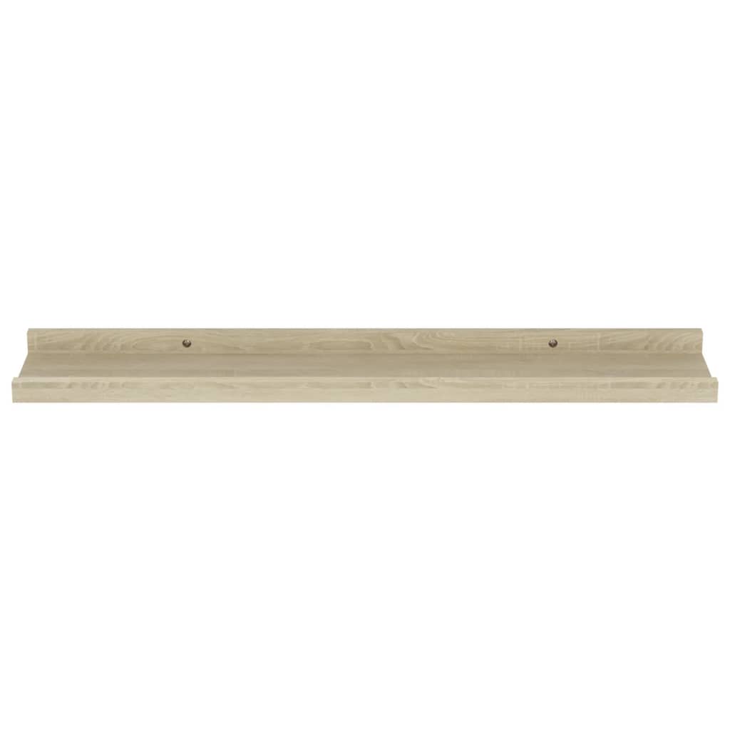 2 db sonoma tölgyfa fali polc 60 x 9 x 3 cm