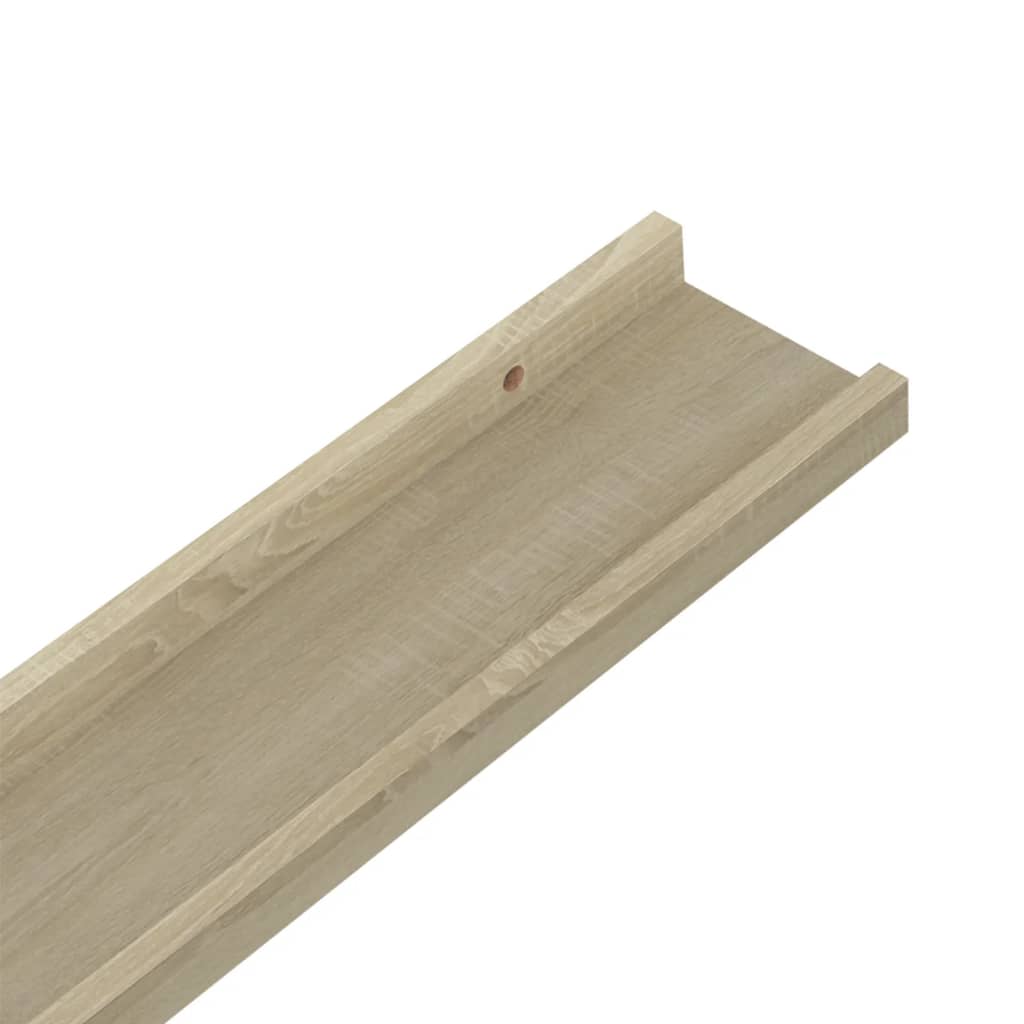 2 db sonoma tölgyfa fali polc 80 x 9 x 3 cm