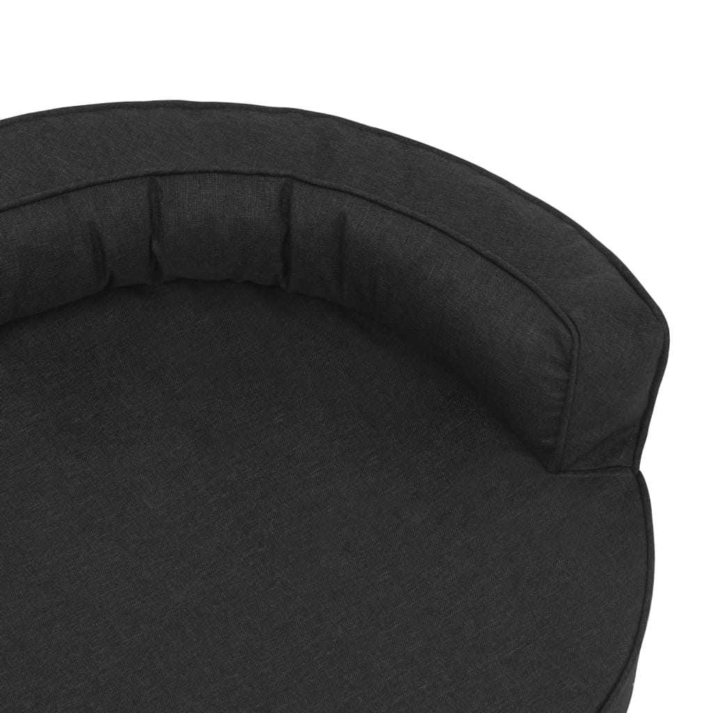 fekete ergonomikus vászonhatású kutyaágymatrac 75 x 53 cm