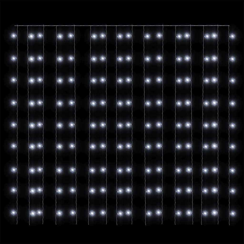 8 funkciós hideg fehér fényfüggöny 300 LED-del 3 x 3 m