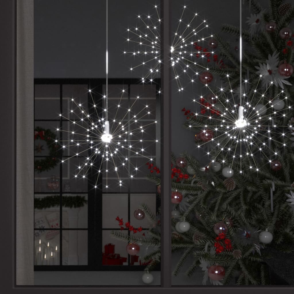 10 db karácsonyi hideg fehér tűzijátéklámpa 140 LED-del 20 cm