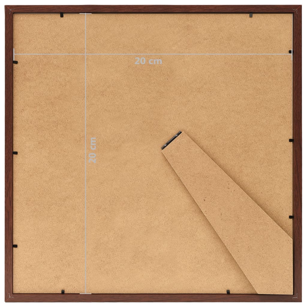 10 db barna MDF asztali fényképkeret 20 x 20 cm