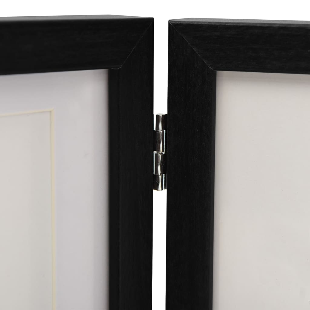 fekete háromszárnyas fényképkeret 22x15 cm + 2x(10x15 cm)