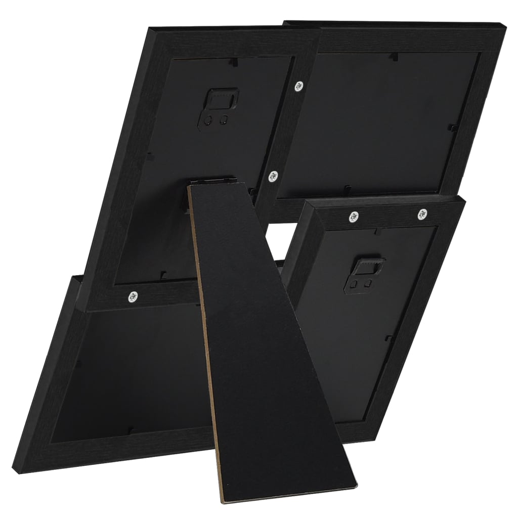 fekete MDF fényképkeretszett 4 db 13 x 18 cm-es képhez