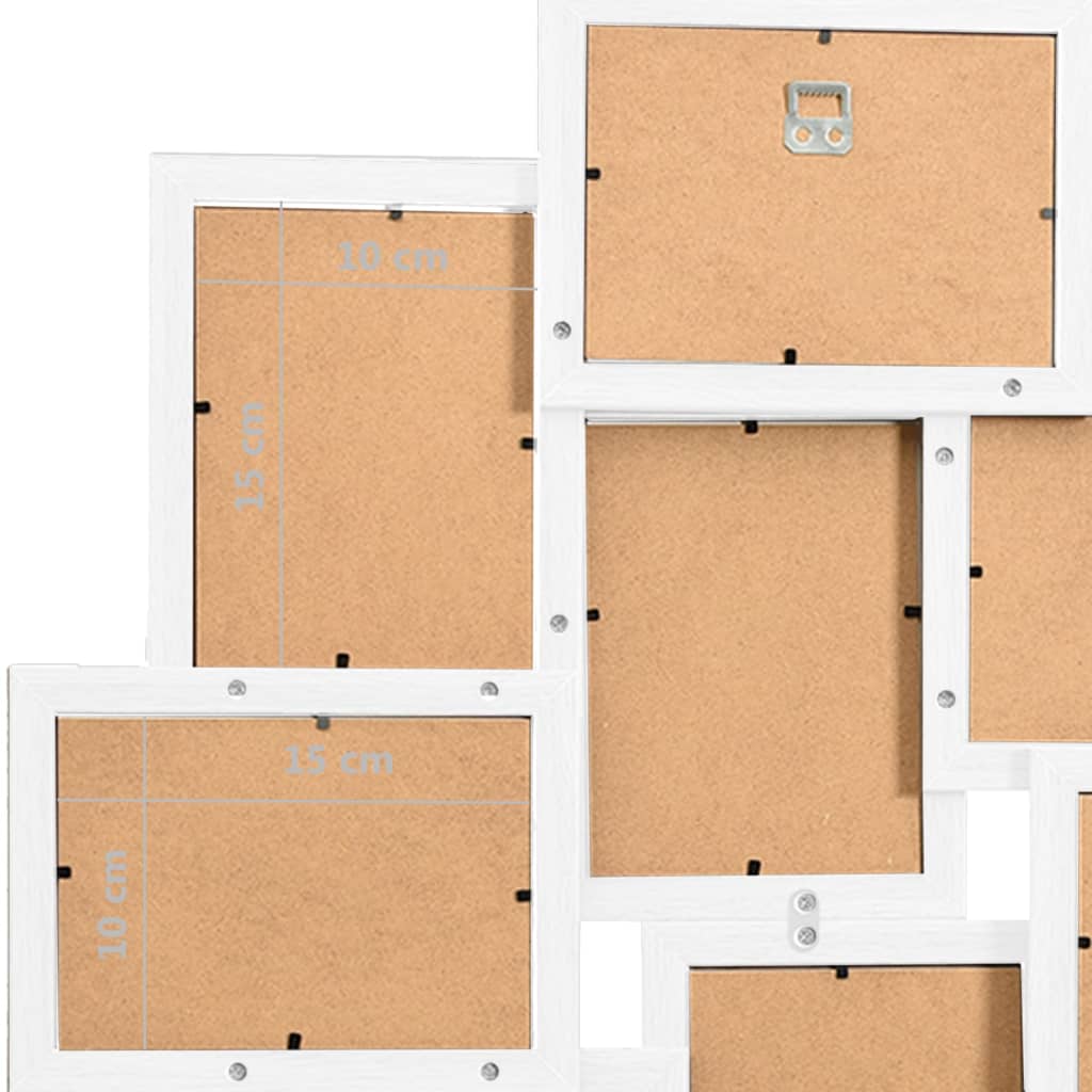 fehér MDF fényképkeretszett 10 db 10 x 15 cm-es képhez