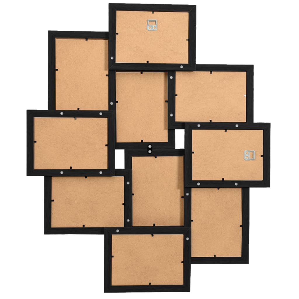 fekete MDF fényképkeretszett 10 db 10 x 15 cm-es képhez