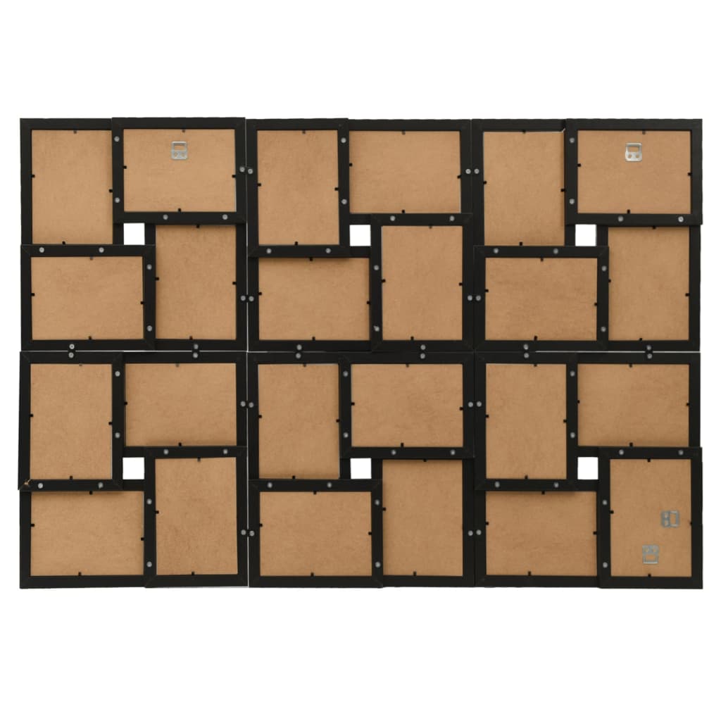 fekete MDF fényképkeretszett 24 db 10 x 15 cm-es képhez