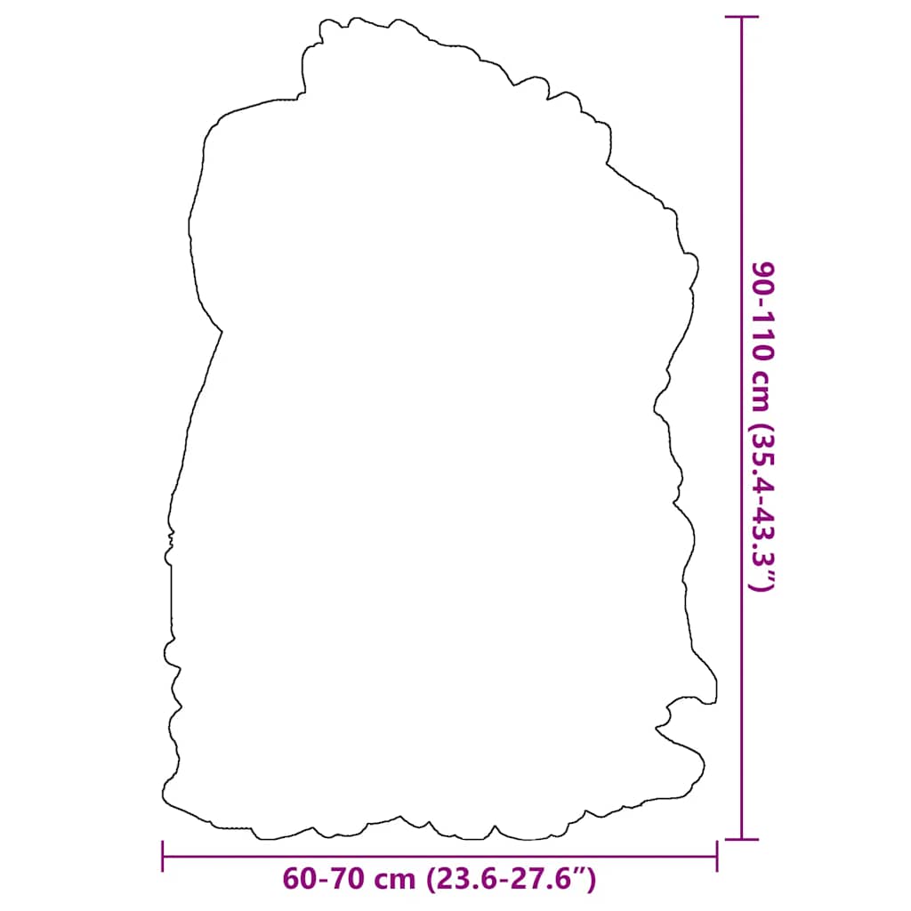 barna izlandi báránybőr székhuzat 70 x 110 cm