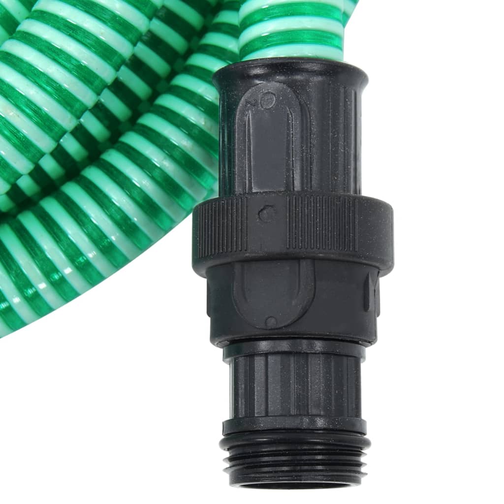 zöld PVC szívótömlő PVC csatlakozókkal 1" 10 m