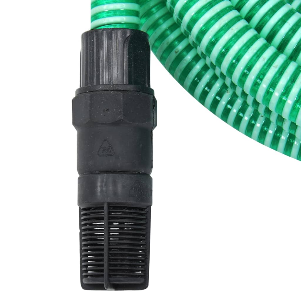 zöld PVC szívótömlő PVC csatlakozókkal 1" 10 m